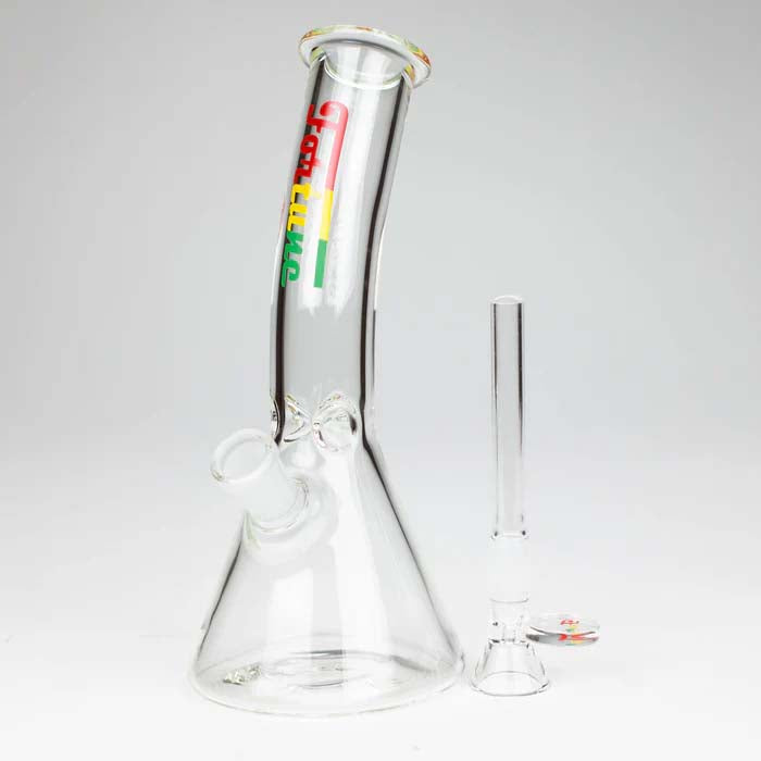 8 Inch Mini Glass Beaker Bong from Fortune with bowl piece downstem