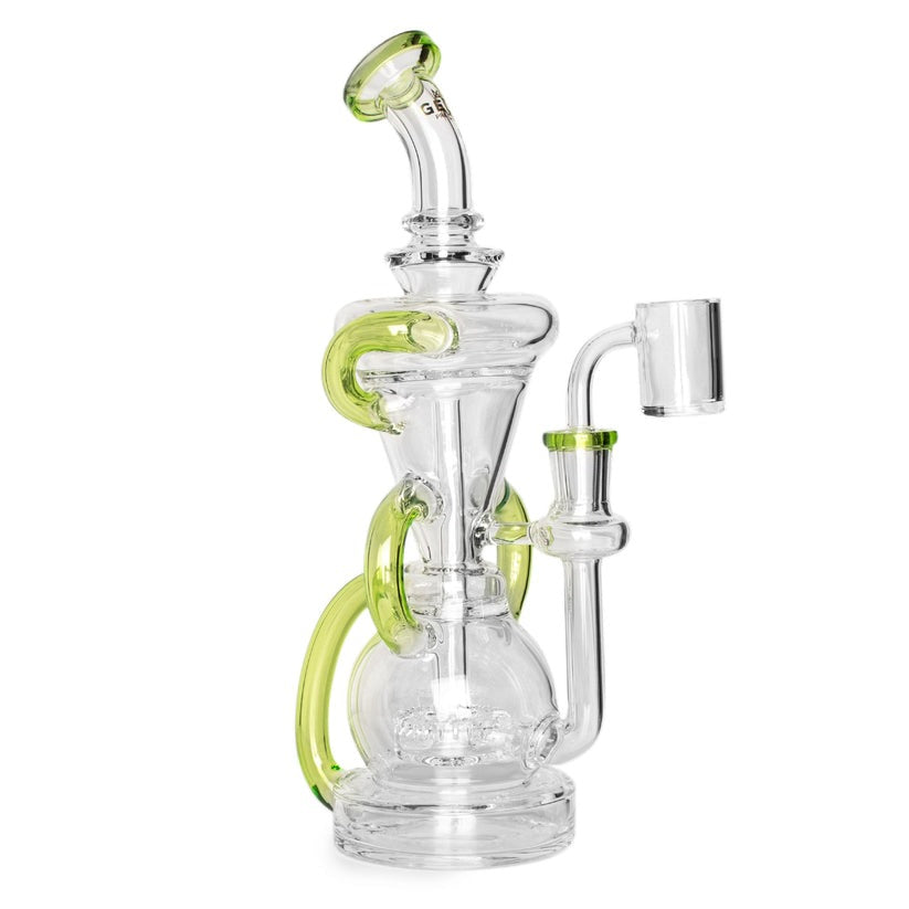 Gear Premium triple Uptake Dual-Chamber Recycler Dab Rig