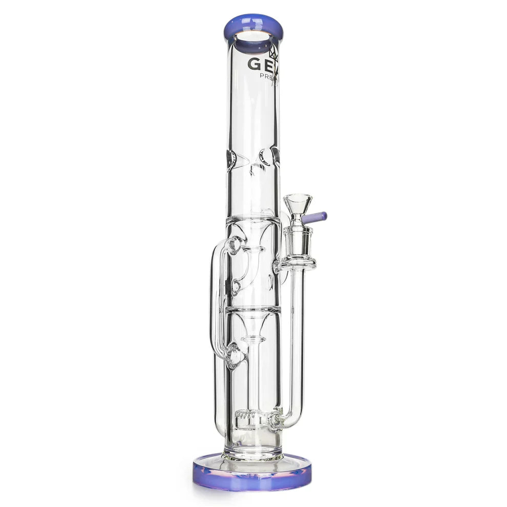 GEAR Premium Straight Tube Dual-Chamber Recycler Bong