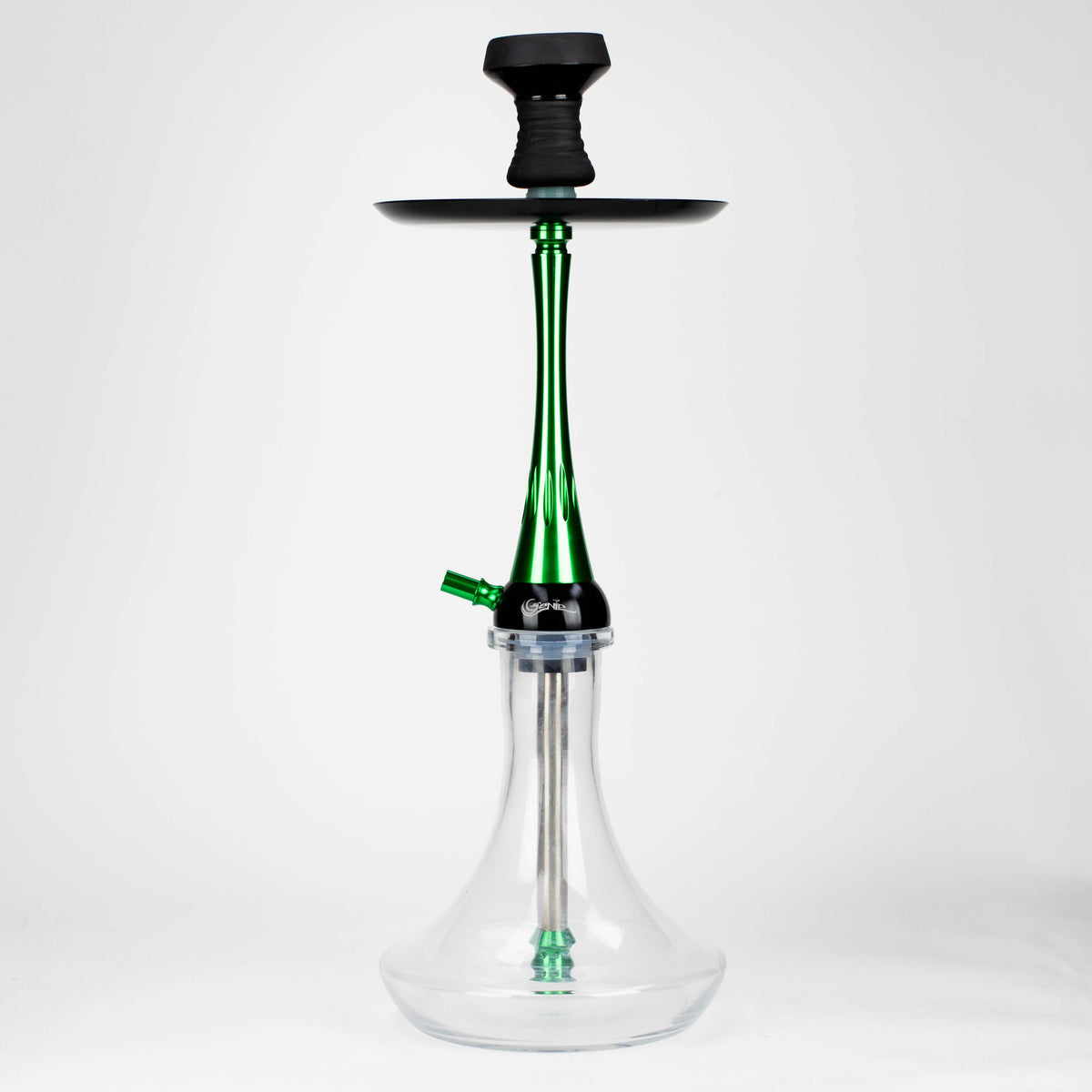 22.5 Inch Aluminum Green Hookah With Diffuser from GENIE Glass