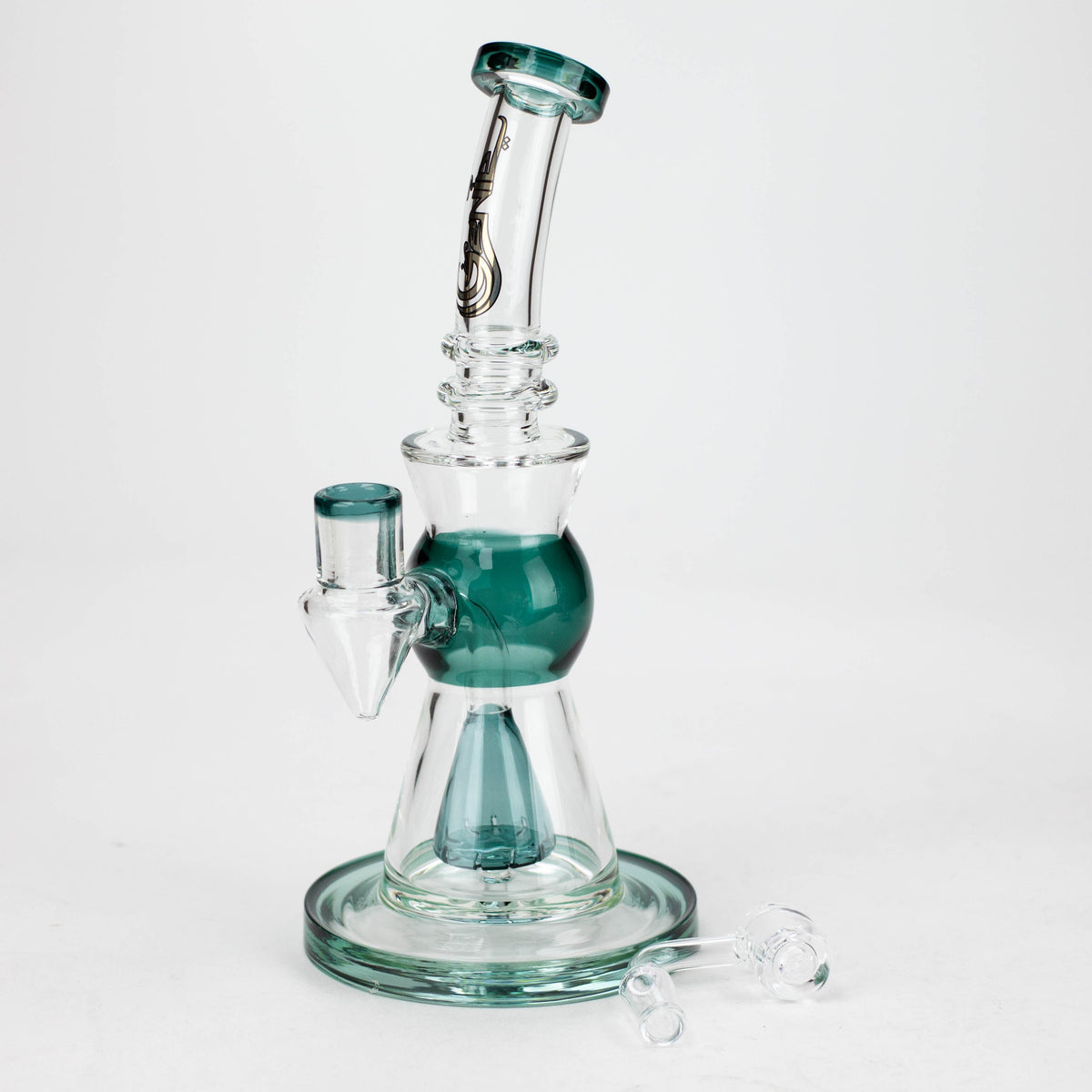 Genie 9.5 inch Showerhead Diffuser Dab Rig in Green