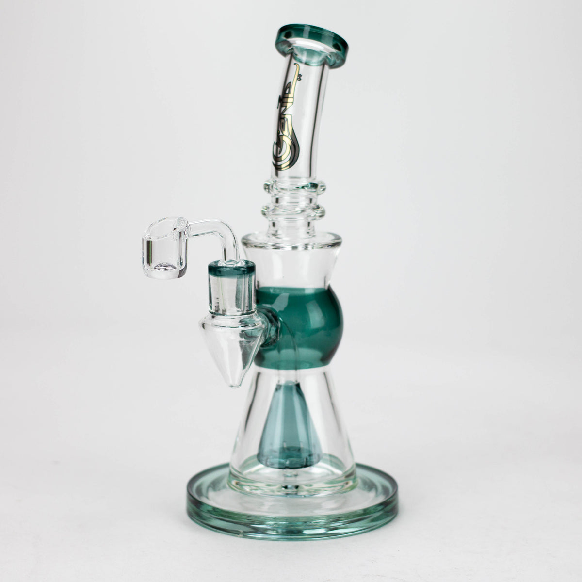 Genie 9.5 inch Green Showerhead Diffuser Dab Rig