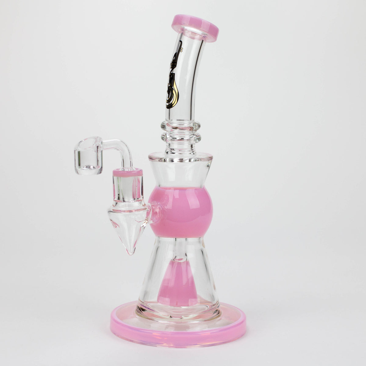 Genie 9.5 inch Pink Dab Rig with showerhead diffuser