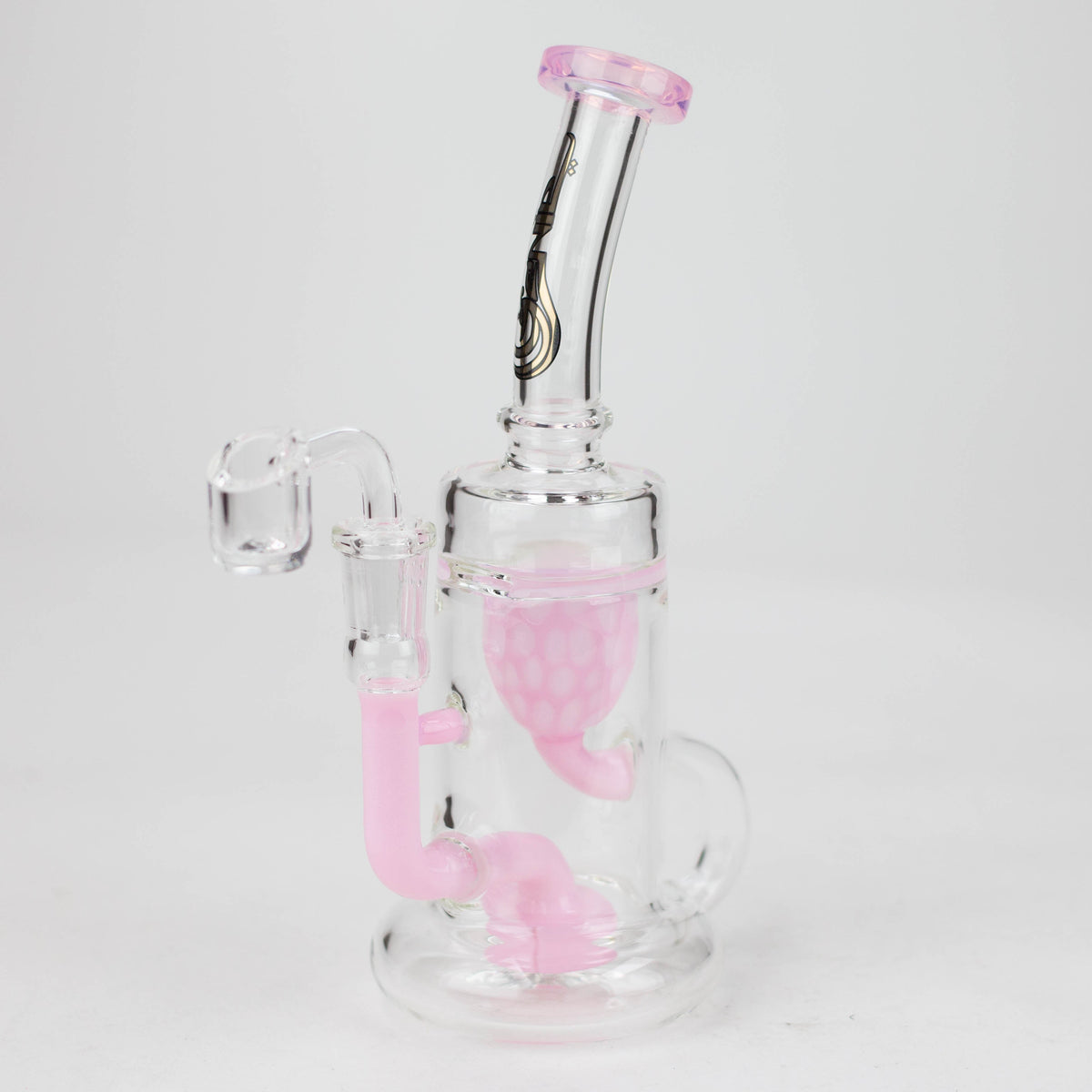 Genie 9 inch Pink Recycler Dab Rig with 4 mm Quartz Banger