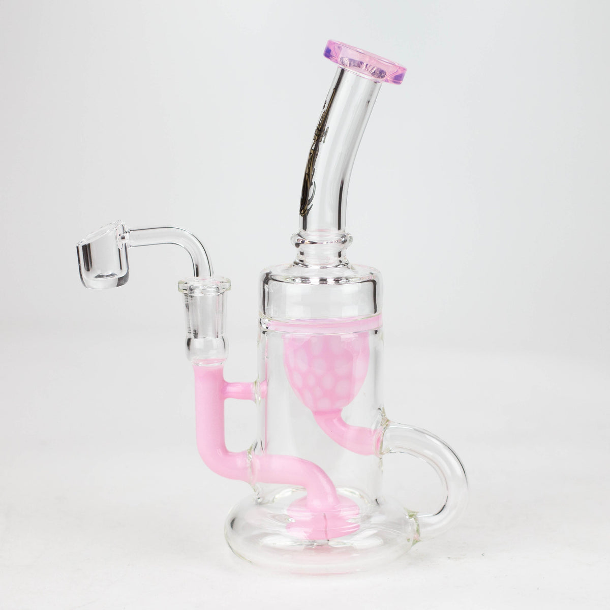 Genie 9 inch Small Recycler Dab Rig in Pink