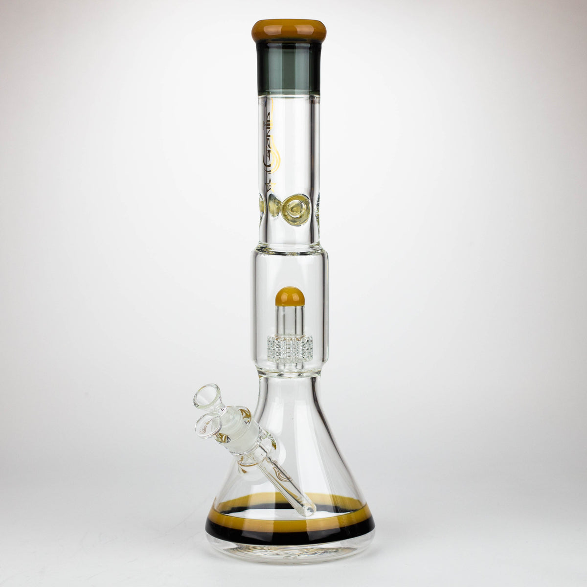 17 Inch Yellow Showerhead Perc Bong by GENIE