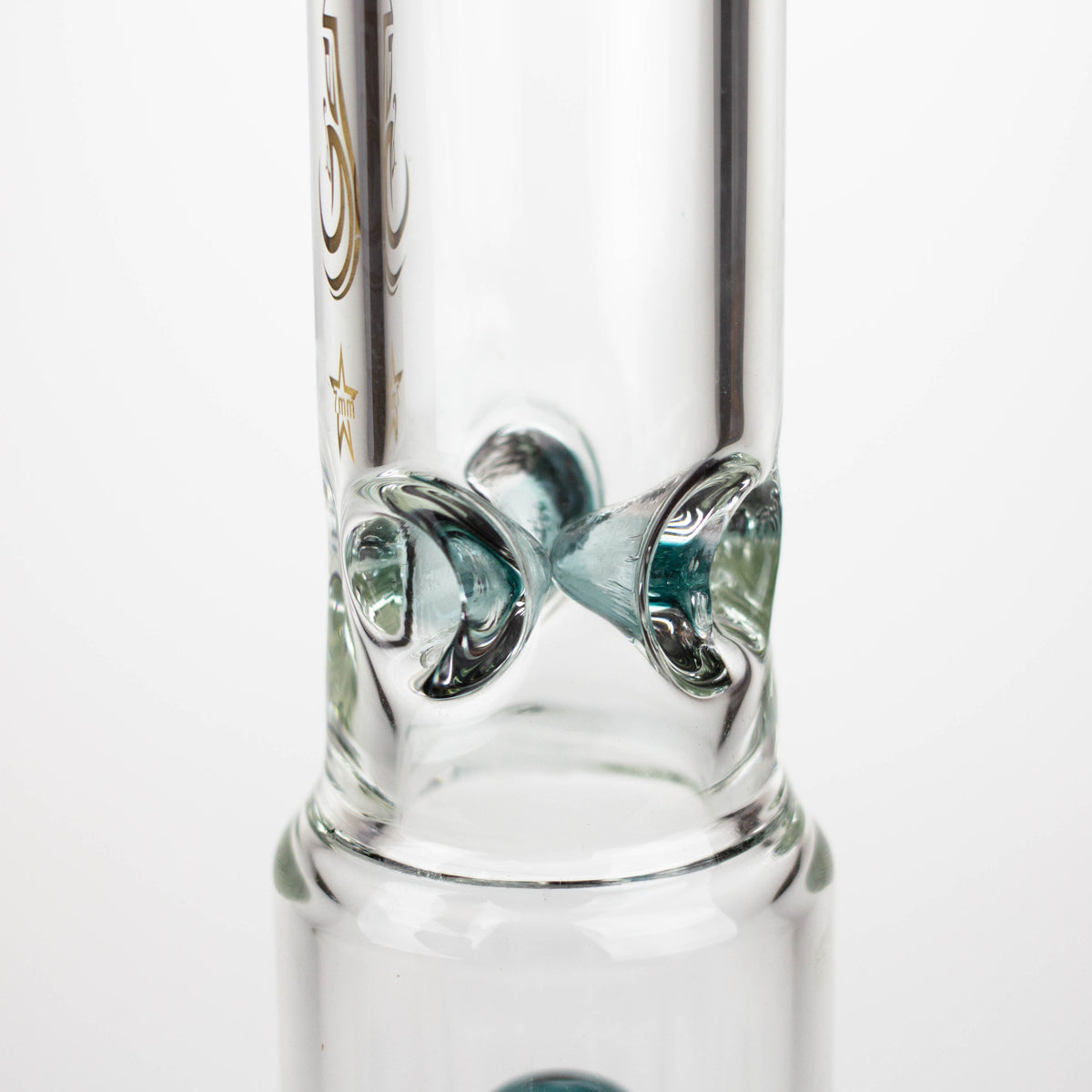 Ice Catcher in the 17 Inch Showerhead Perc Beaker Bong by GENIE Glass