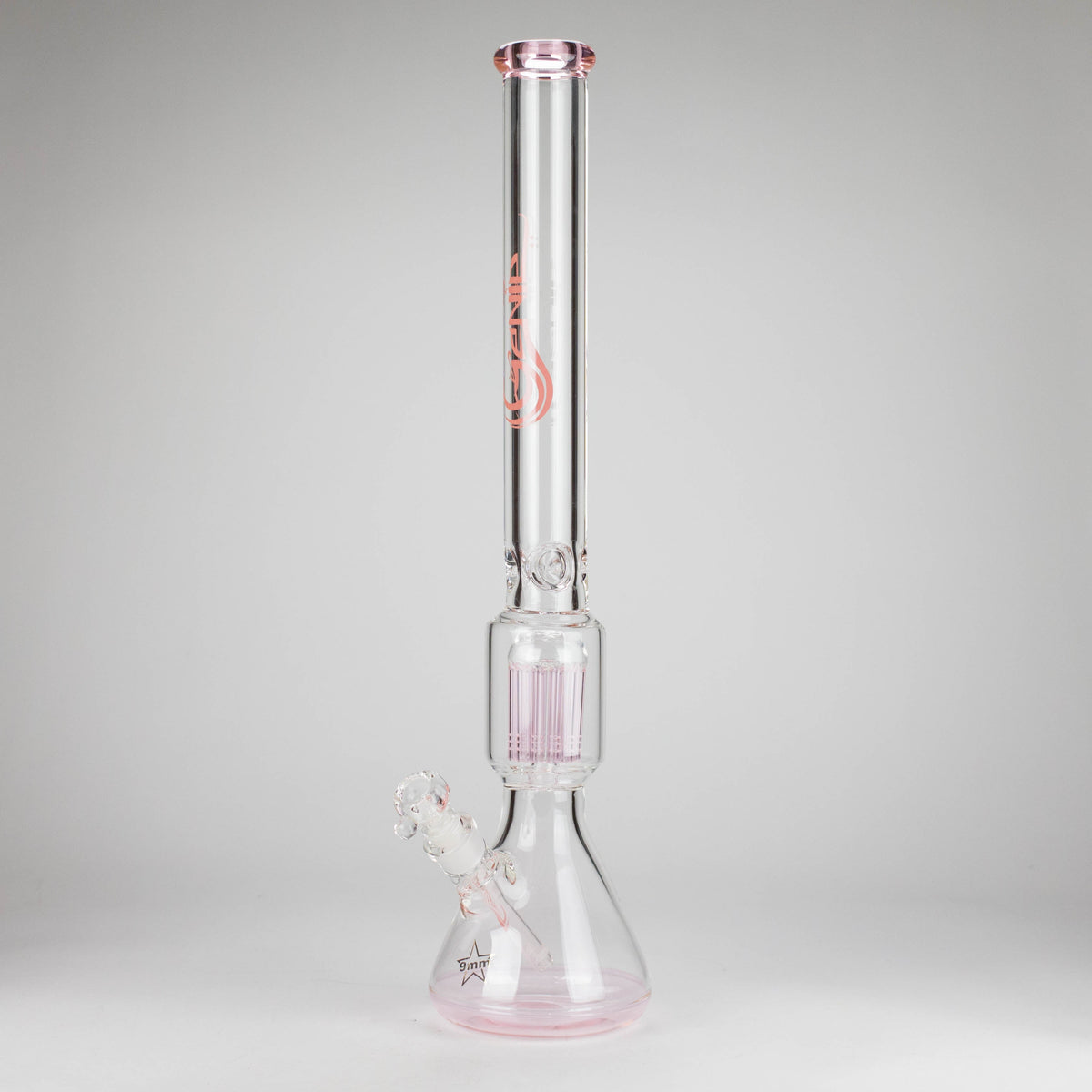 Pink Genie Thick-Ass Tree Perc Beaker Bong