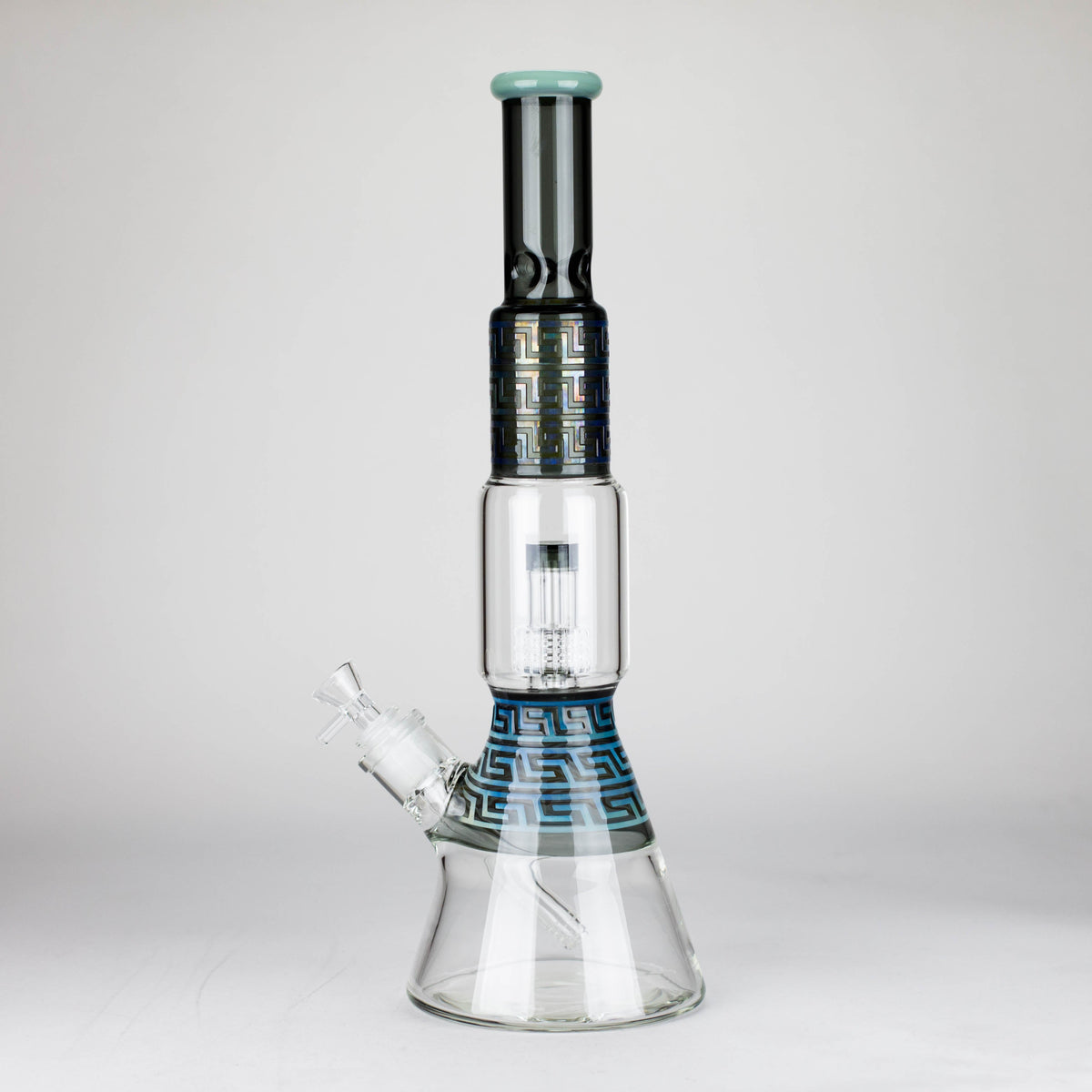 17 Inch Black Labyrinth Beaker Bong With Tree Perc