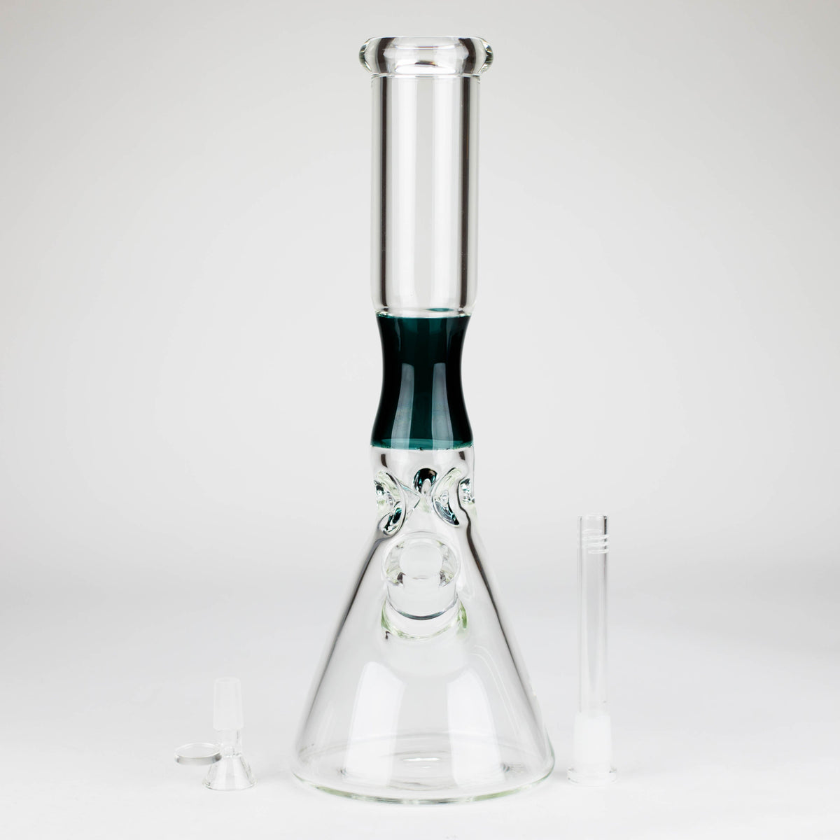 14 Inch Pinched Beaker Bong with bowl piece and downstem