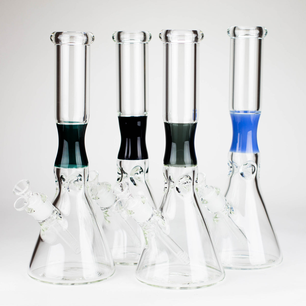 Four 14 Inch Pinched Beaker Bongs