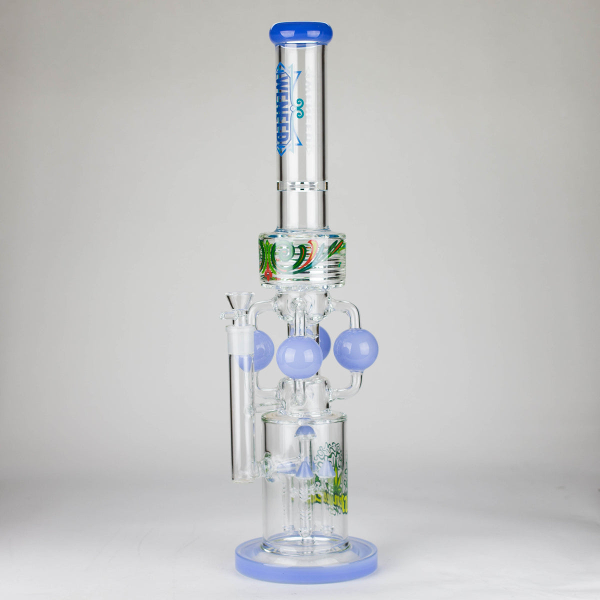 20 Inch Gravity Pillar Perc Bong in Light Blue