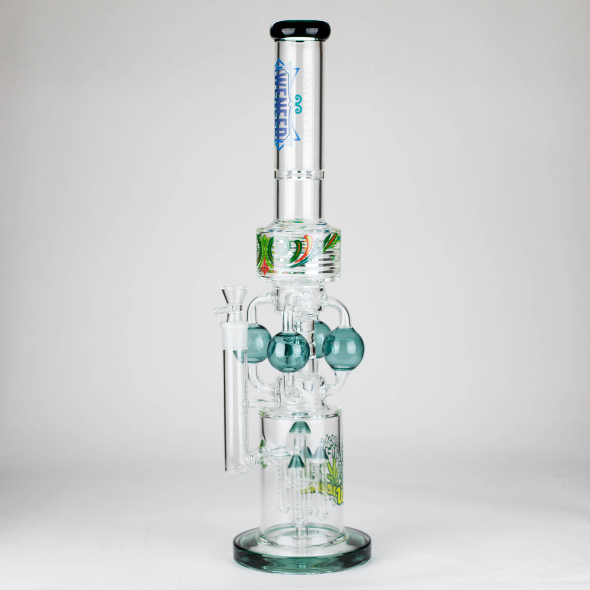 20 Inch Gravity Pillar Glass Perc Bong