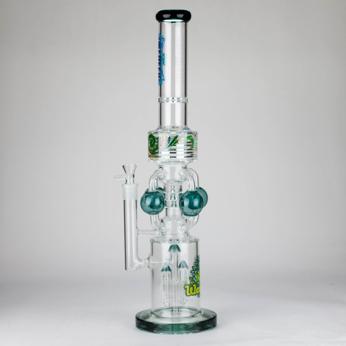 20 Inch Gravity Pillar Perc Bong in Green