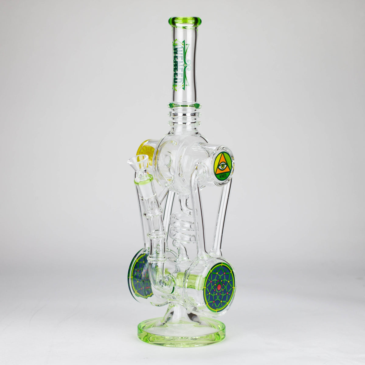 13" Green Recycler Bong With Diffuser from WENEED