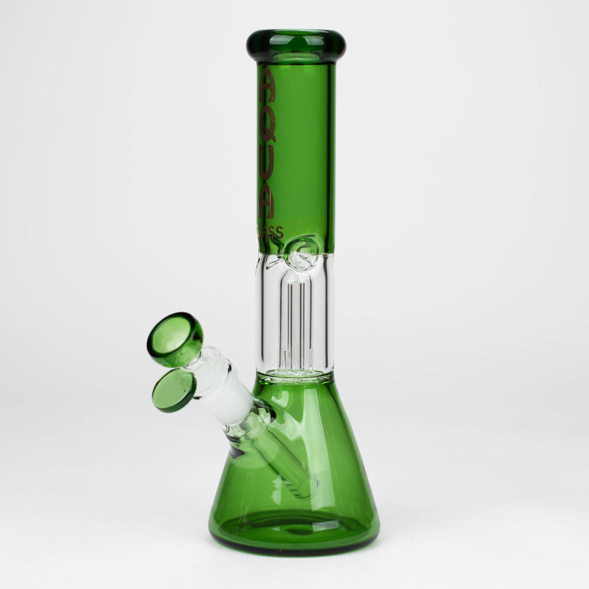 Green Beaker Bong with Dome Percolator From AQUA Glass