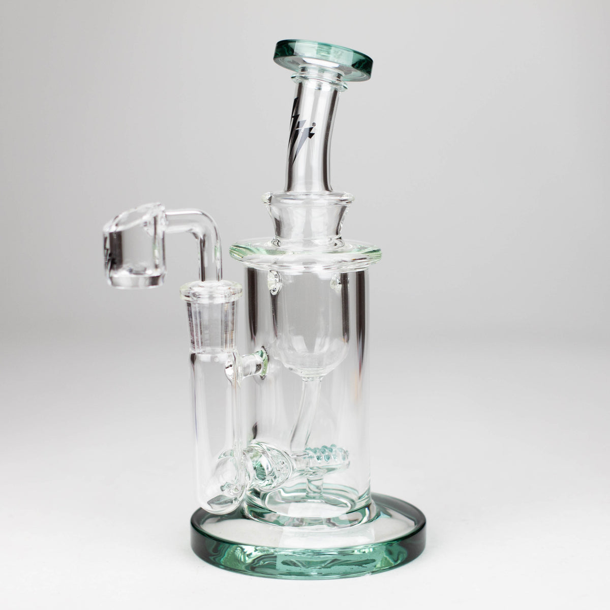 Green Dab Rig With Inline Diffuser by HIT Glass