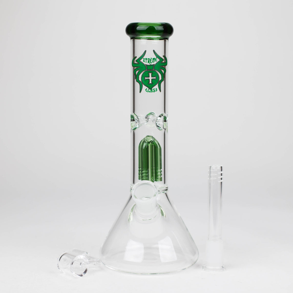 Green 10 Inch Dab Rig With Tree Arm Perc from XTREME Glass