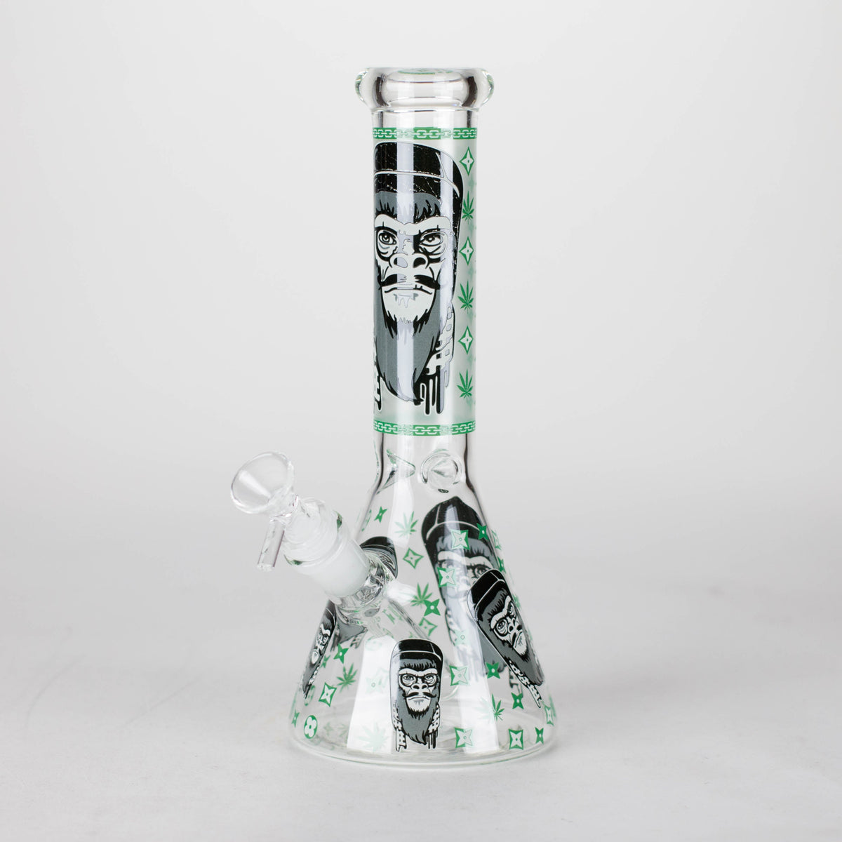 10" Green Gorillaz Beaker Bong