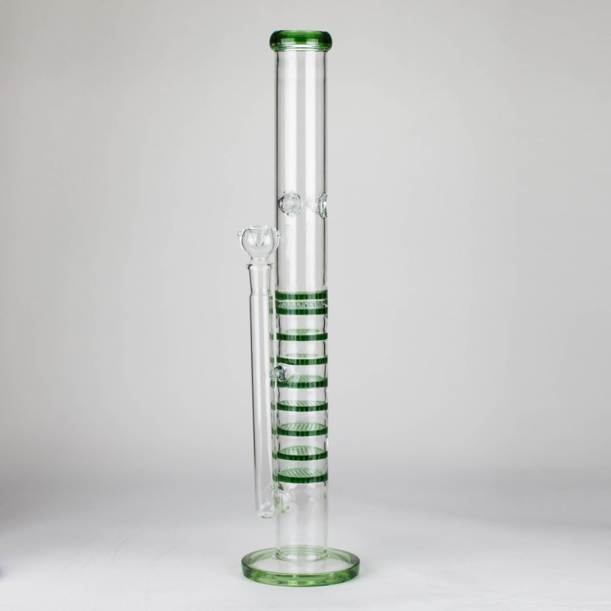 18 Inch Multi-Honeycomb Diffuser Straight Tube Bong in Green