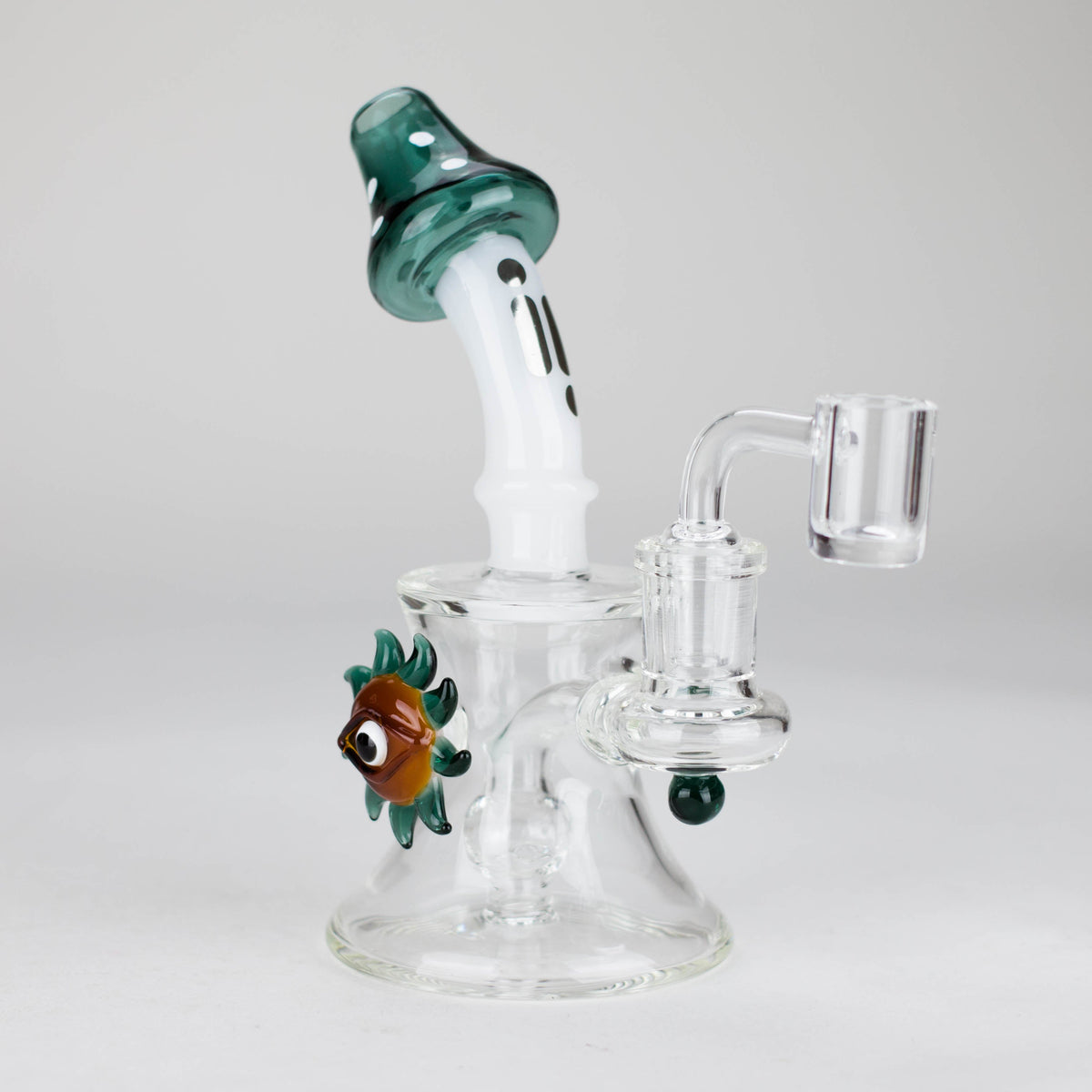 Green Mushroom Dab Rig With Diffuser from Infyniti Glass