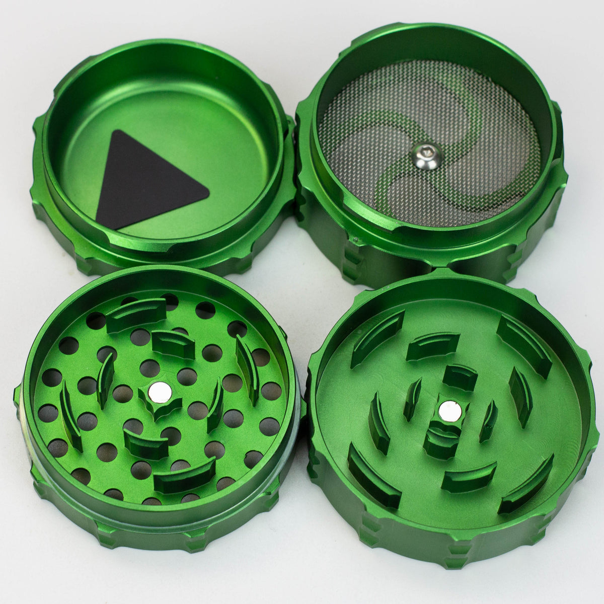 4 Piece Green Steel Grinder in 63MM from Infyniti