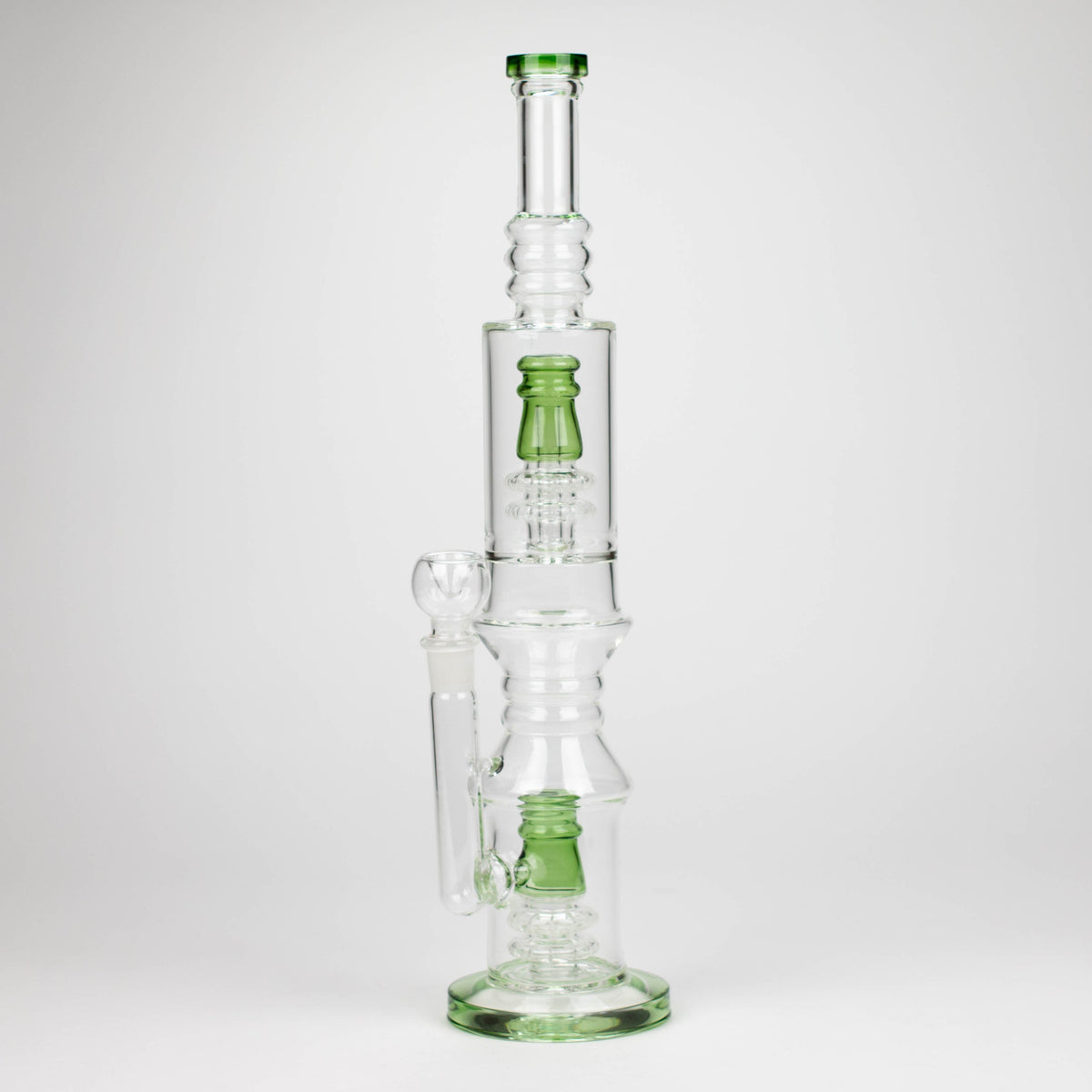 18 Inch Big Green Straight Tube Bong With Showerhead Perc And Diffuser