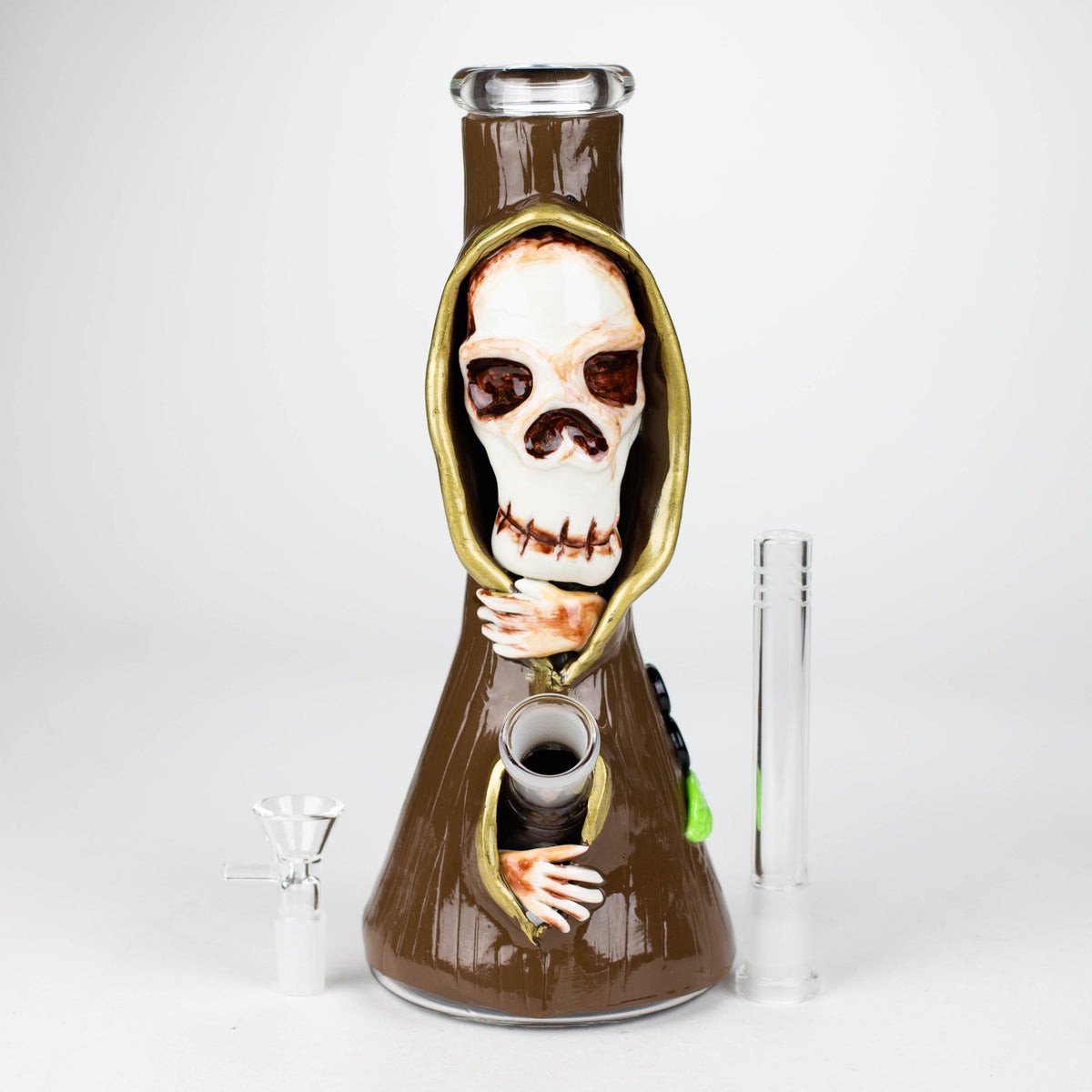 Grim Reaper Bong with bowl piece and downstem