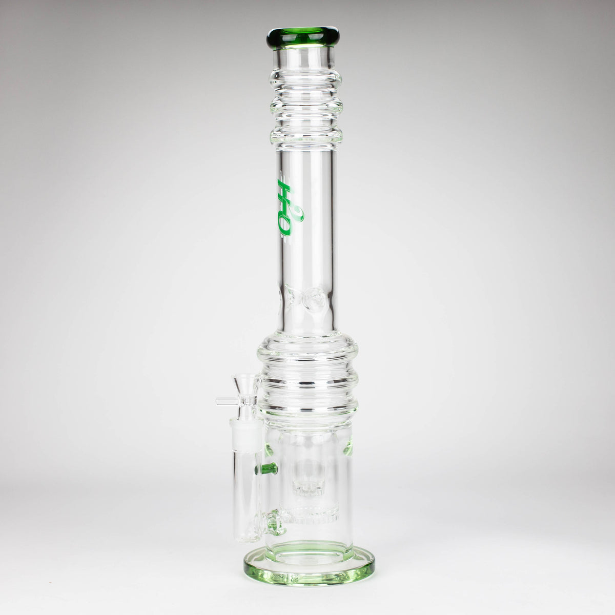 18 Inch Double Layer Honeycomb Bong  in Green from H2O Glass