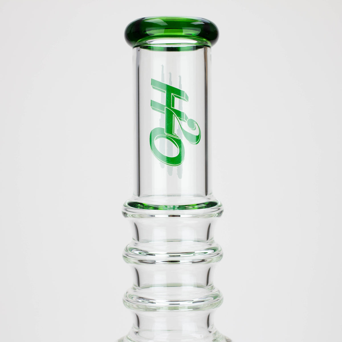 Glass Neck of the H2O 21-inch Dual Percolator Glass Bong