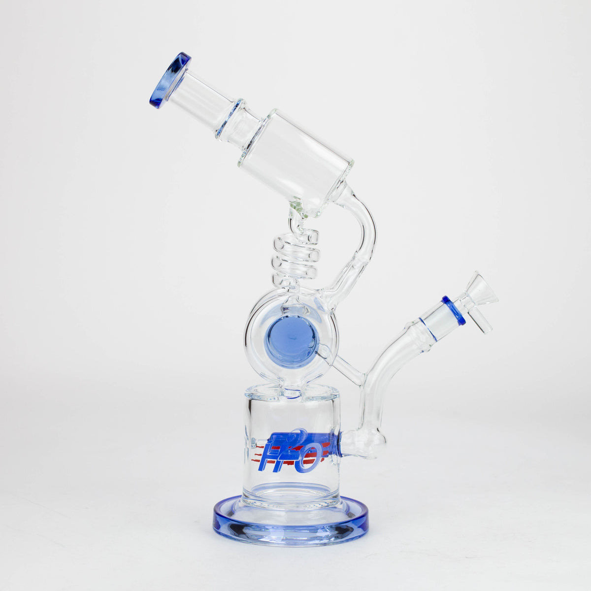 H2O 10 inch Telescope Recycler Bong With Inline Percolator