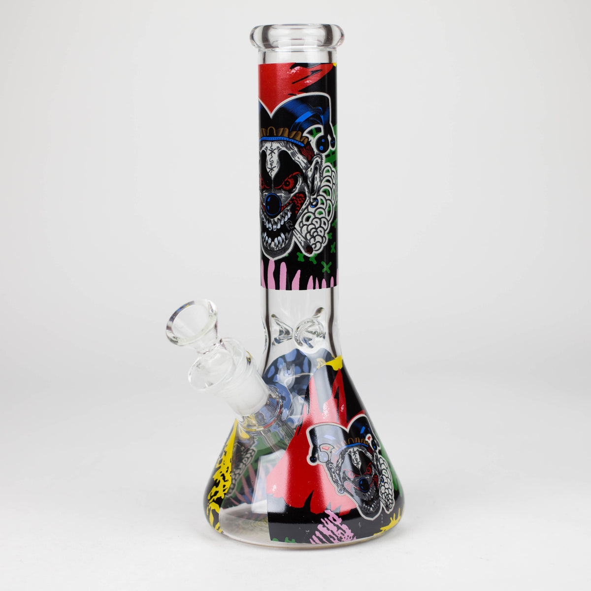 10 Inch Demented Clown Mini Beaker Bong