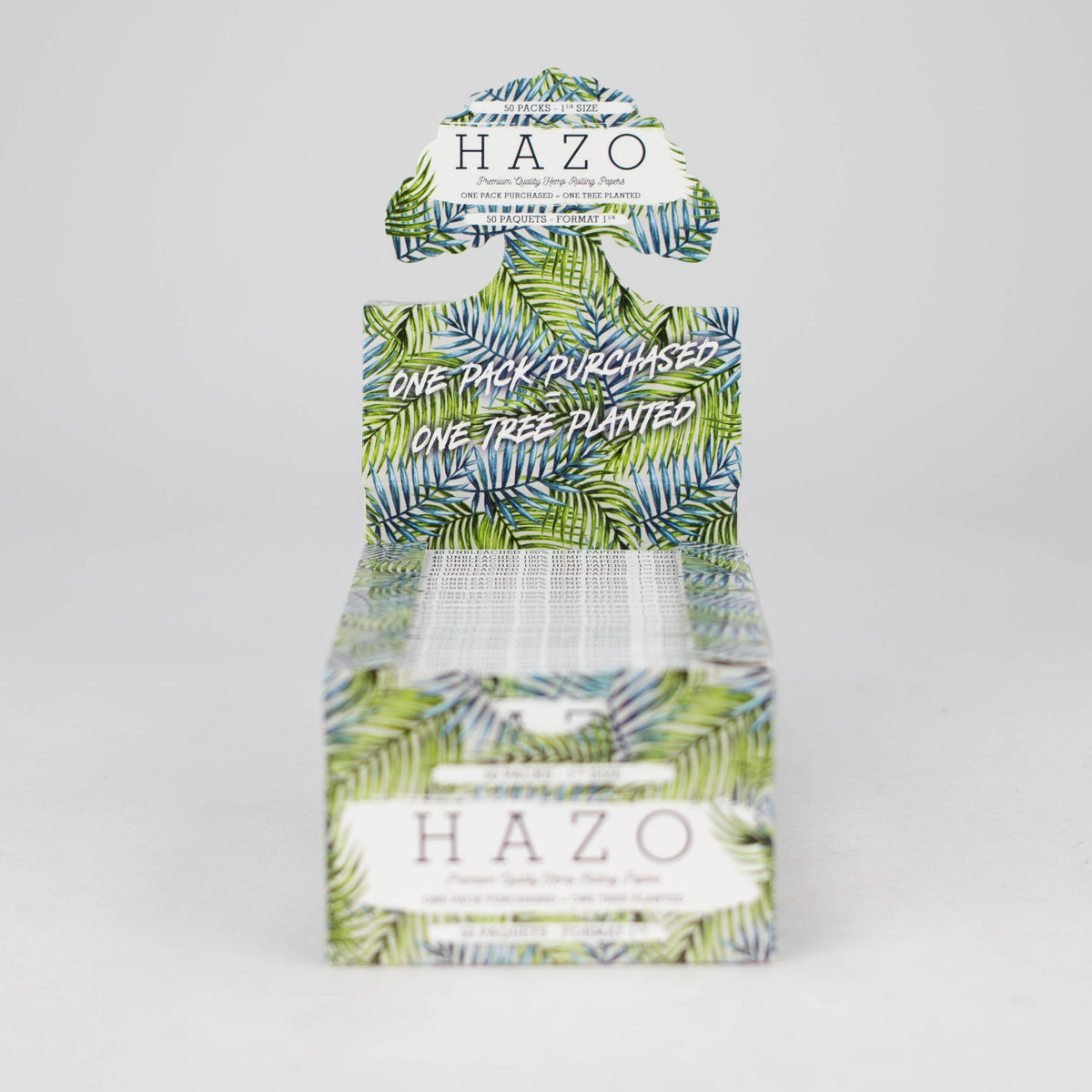 Bulk Pack of HAZO Hemp Rolling Papers 1 1/4"