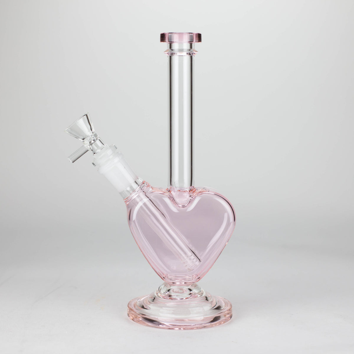 10" Glass Heart Bong in Pink