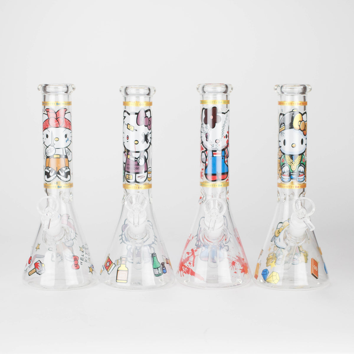 Hello Kitty Thug Life Beaker Bong