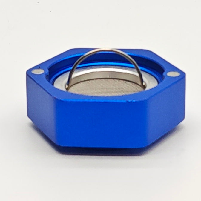 Blue Hexagon Metal Grinder by Fortune