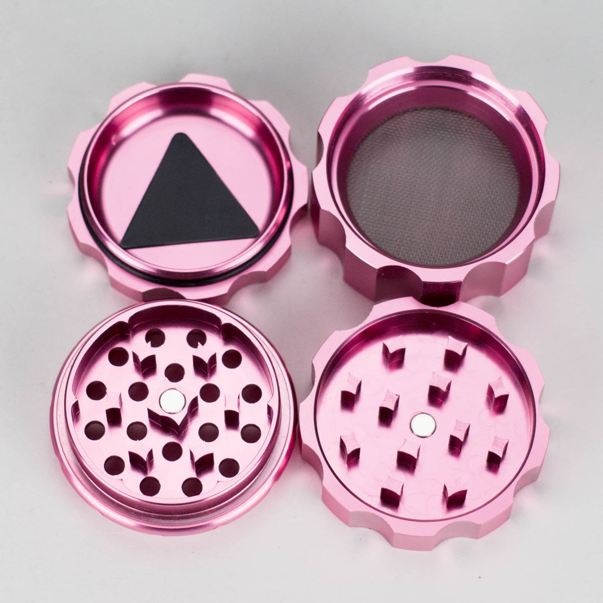 Honey Puff Pink Metal Herb Grinder