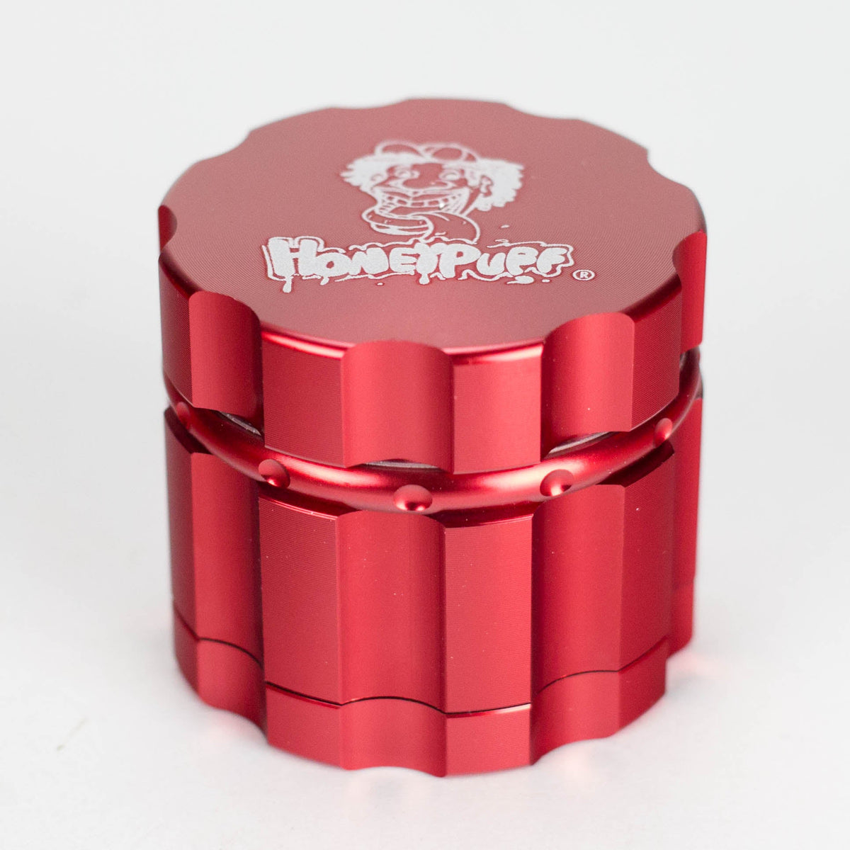 Honey Puff 4-Piece Metal Herb Grinder in Red