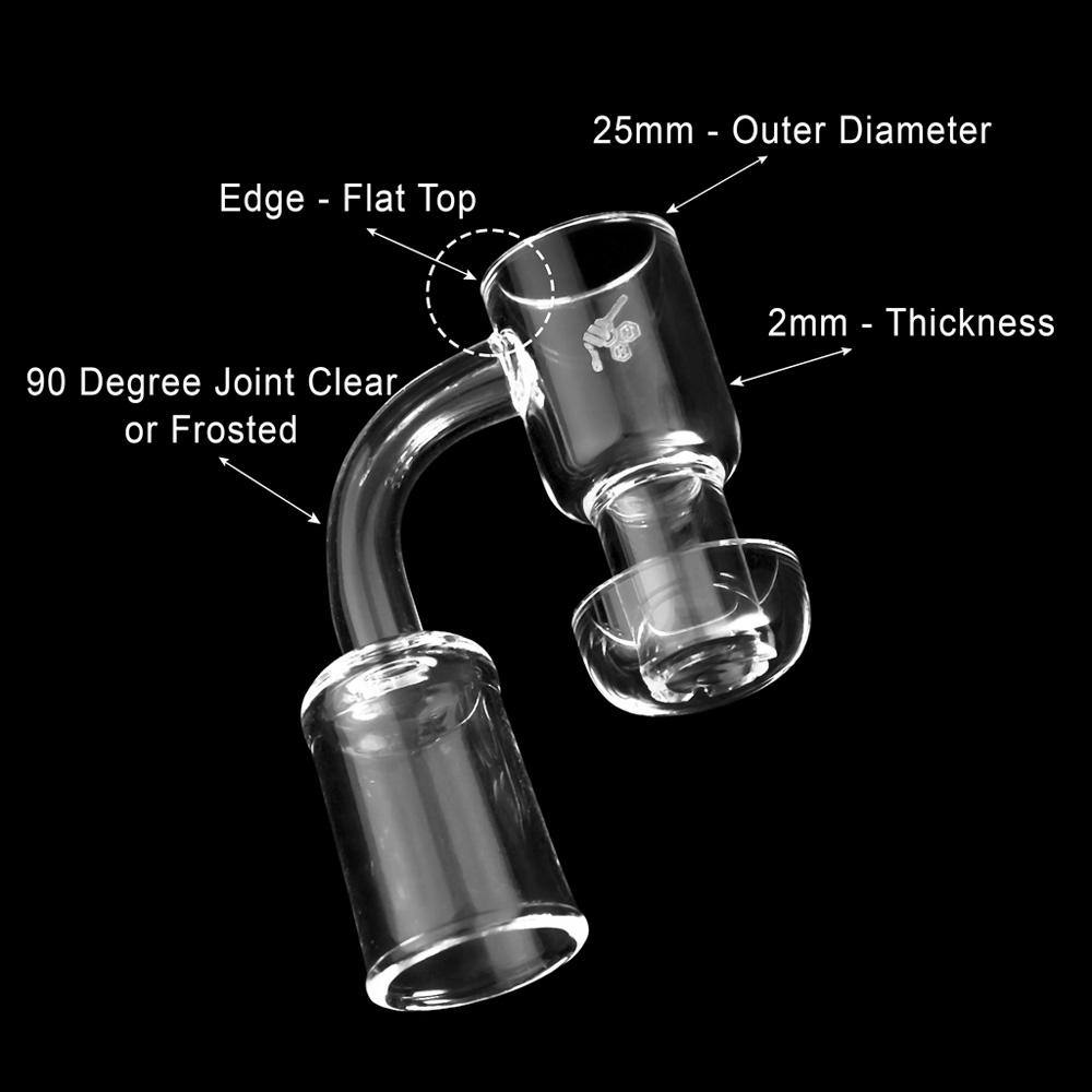 Honeybee Herb - Flat Top Quartz Banger Sizing Chart