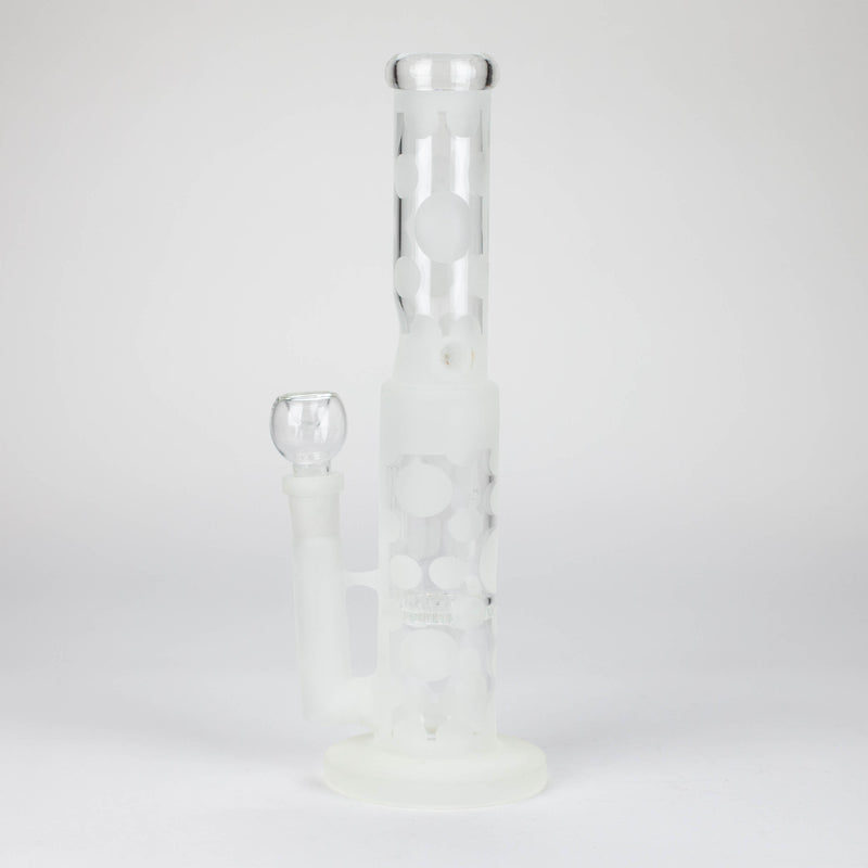 14 Inch Glow In The Dark Straight Tube Bong With Honeycomb Diffuser