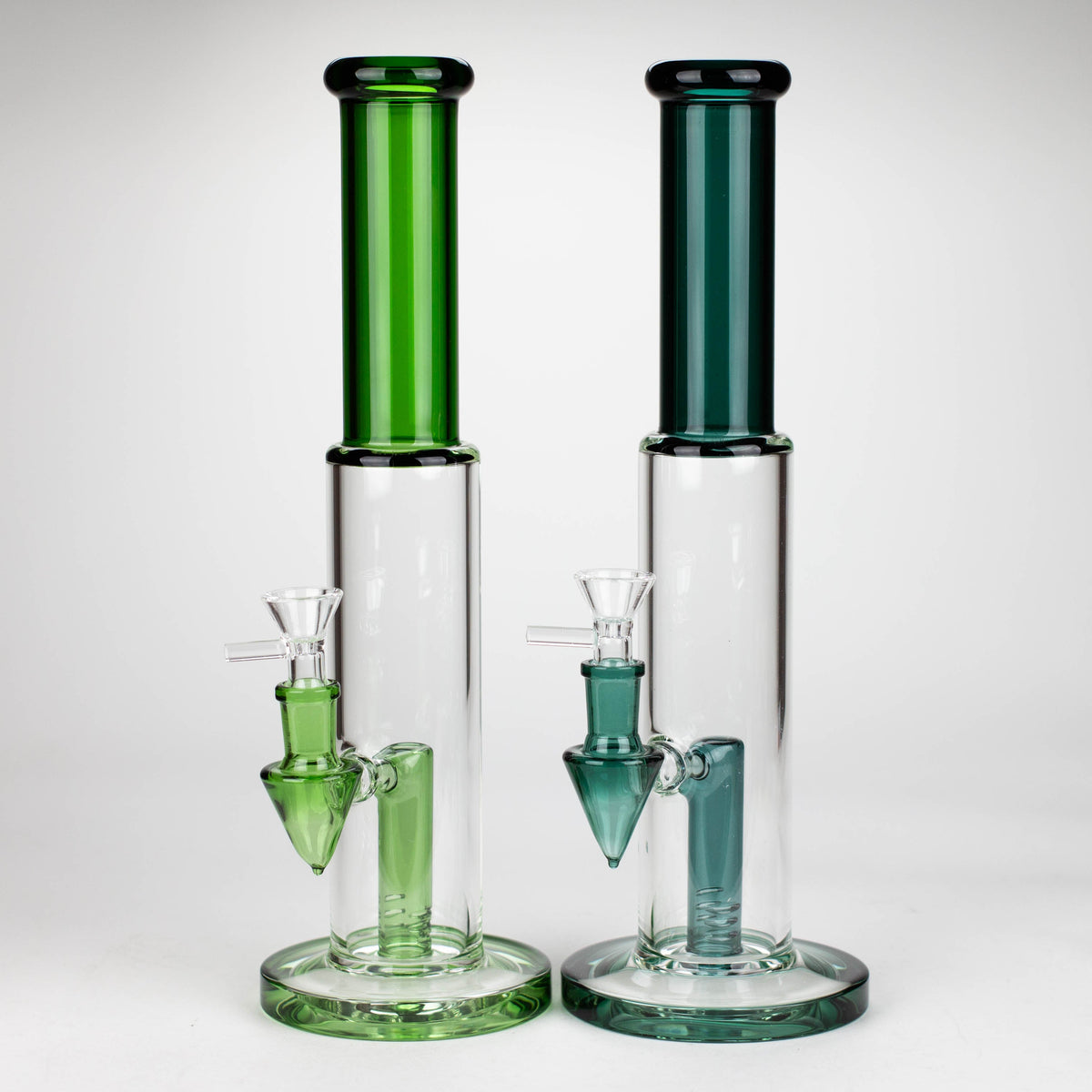 12 inch Horned Stem Dab Rig with two bowl pieces