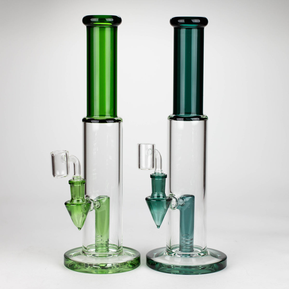 12 inch Horned Stem Dab Rigs with quartz bangers