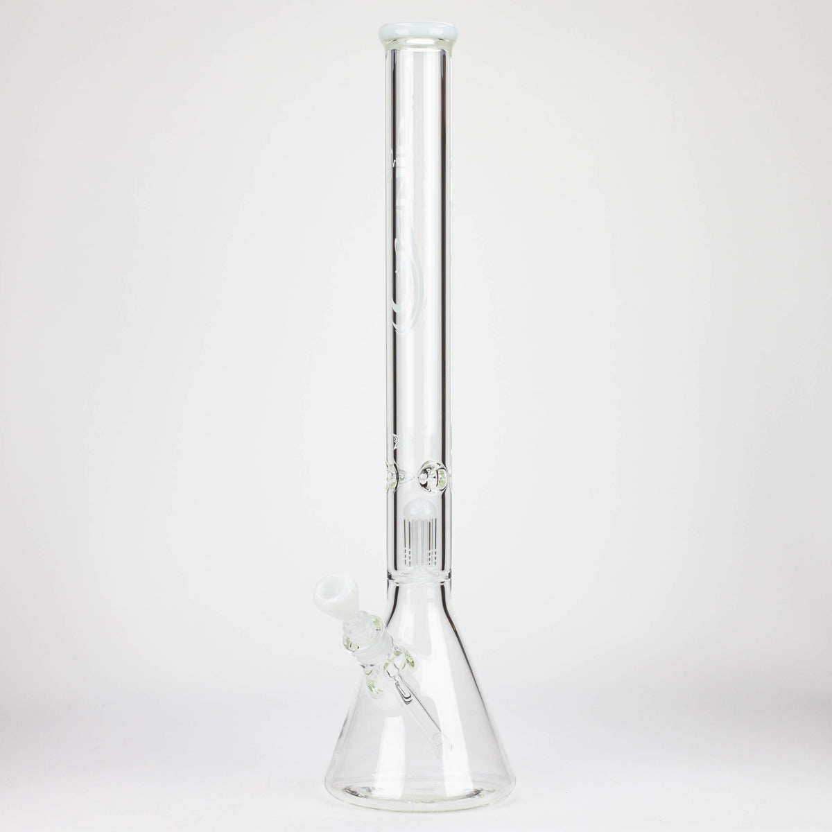 24" Huge Beaker Bong With Tree Perc by GENIE Glass in White