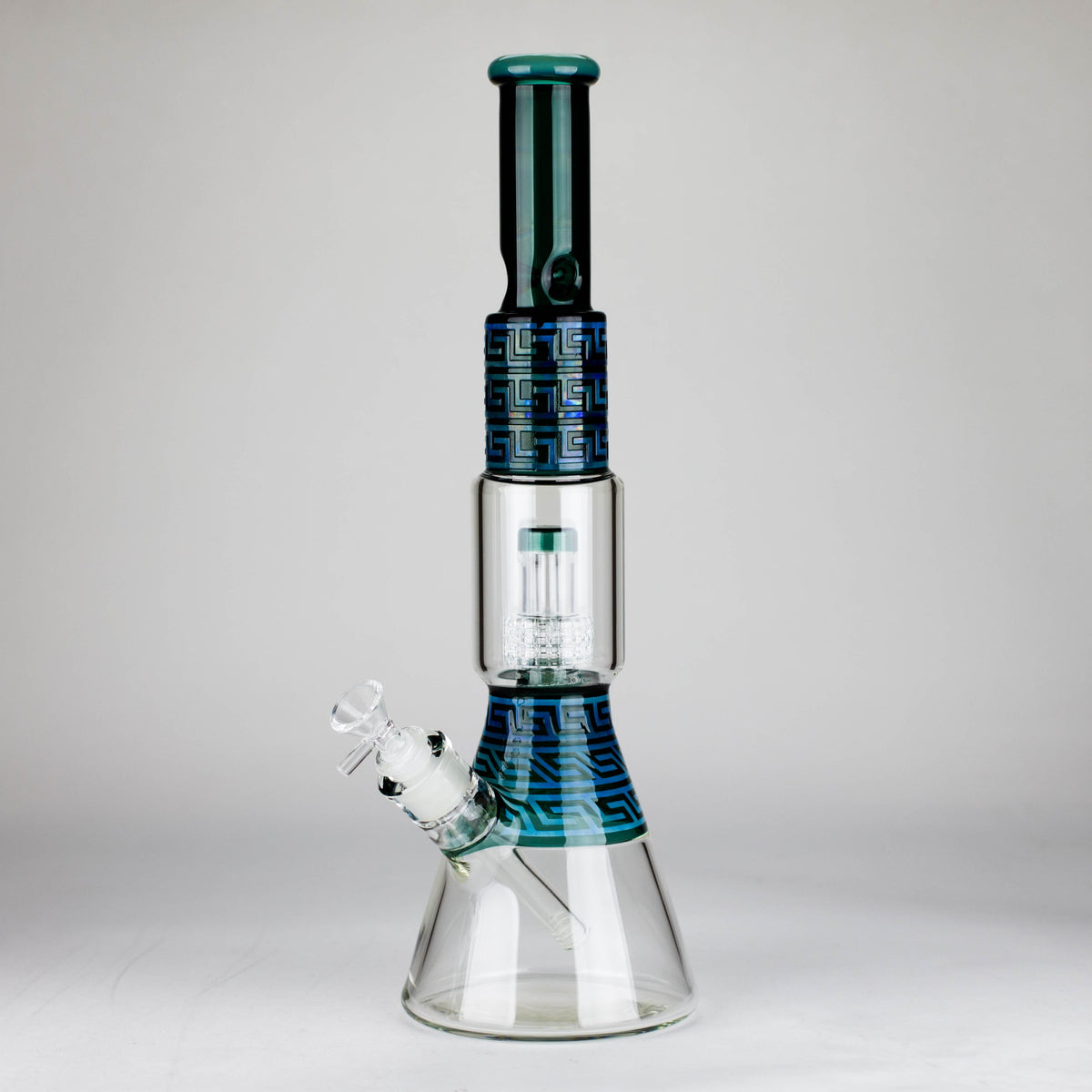 17 Inch Green Labyrinth Beaker Bong With Tree Perc