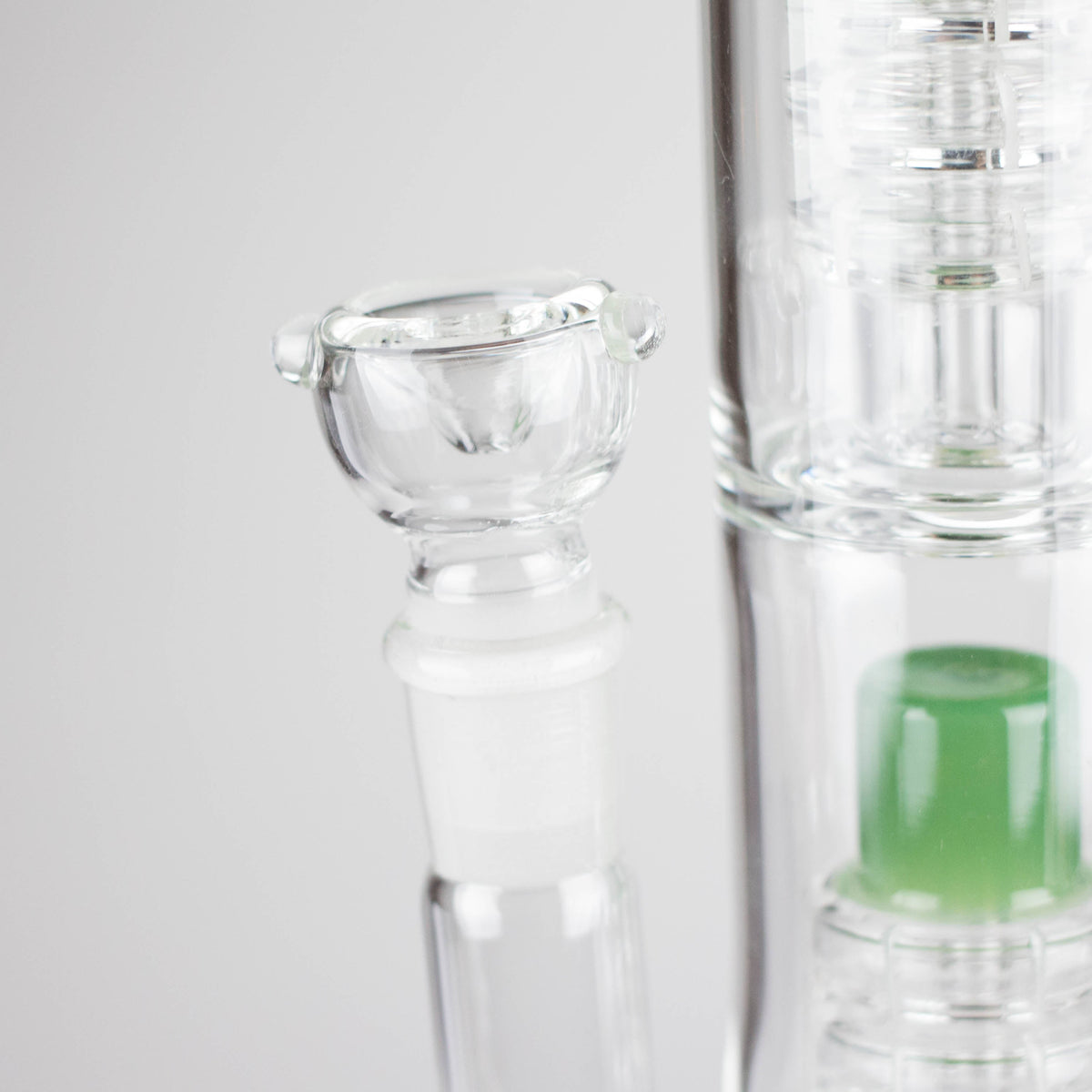 Huge Straight Tube Bong Bowl Piece With Dual Percolators