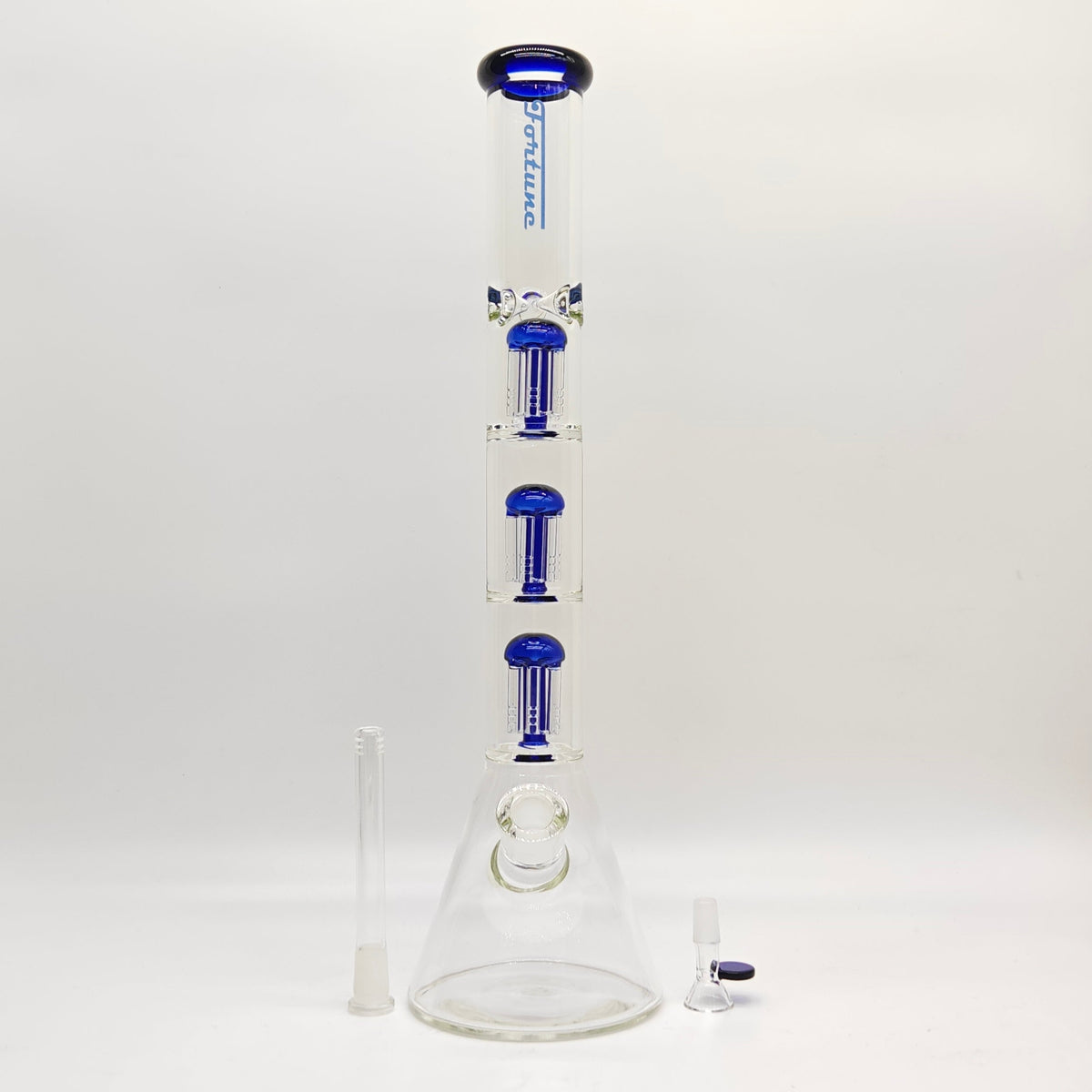 Fortune Huge Triple-Perc Beaker Bong in 20 Inches