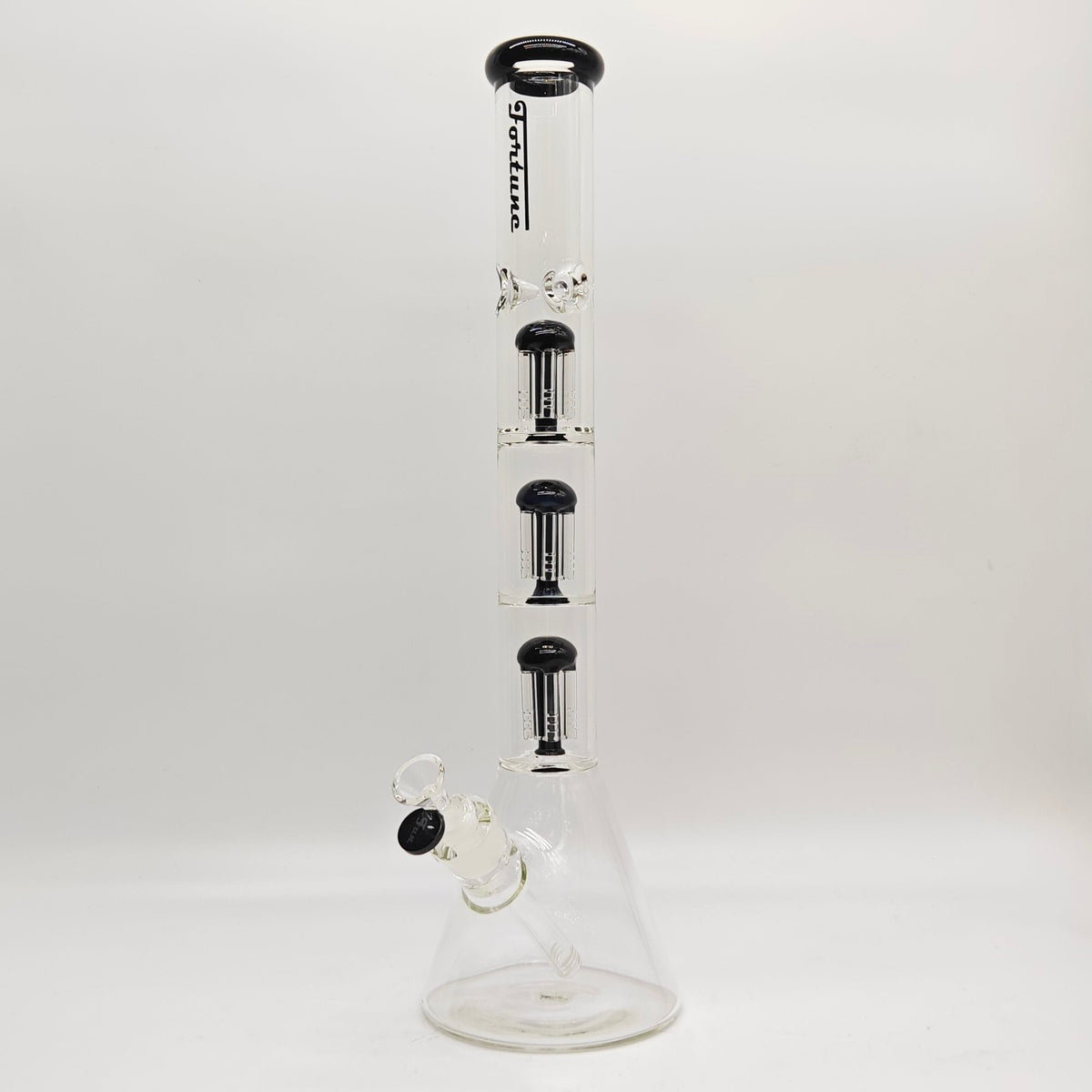 Fortune Huge Triple-Perc Beaker Bong in Black