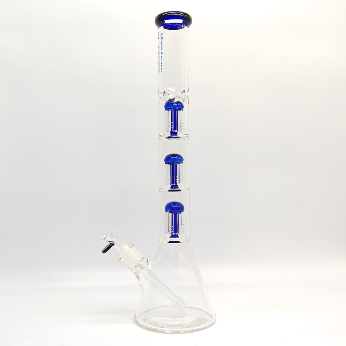 Fortune Huge Triple-Perc Beaker Bong in Blue