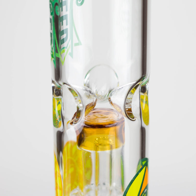 Ice Catcher in the 11 inch Helios Beaker Bong With Showerhead Perc from WENEED Glass