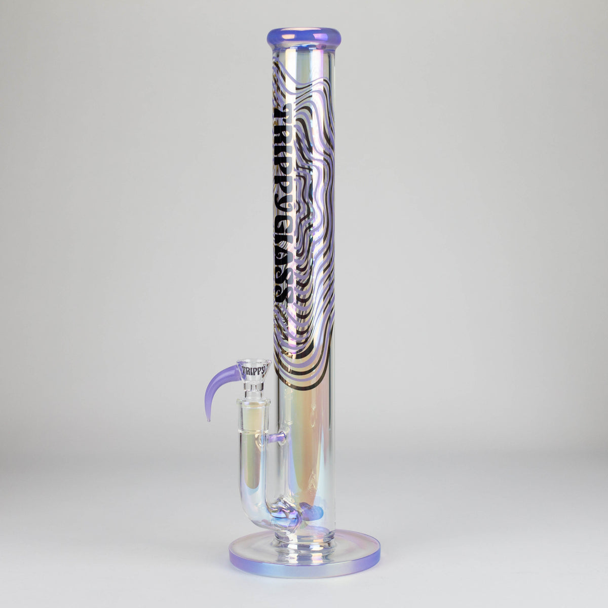 Trippy Glass Inline Perc Straight Tube Bong